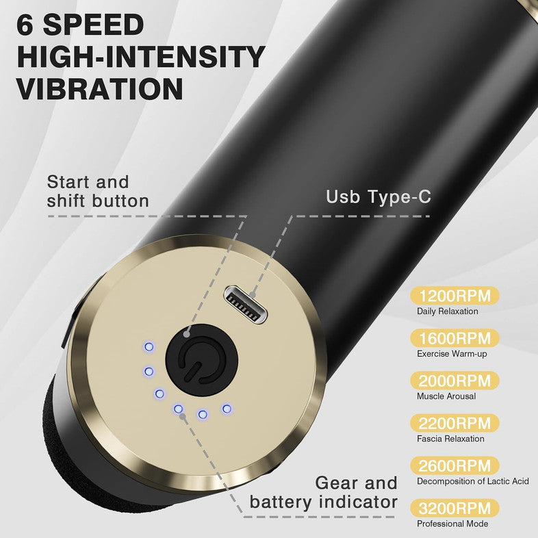 Portable Massage Gun – 4 Heads