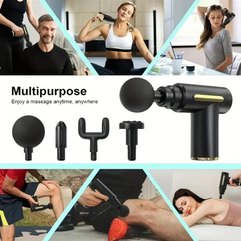 Portable Massage Gun – 4 Heads
